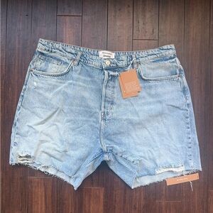 Reformation Raye Mid Rise Relaxed Jean Short